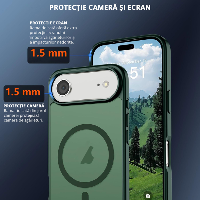 Husă pentru Iphone AIR, MagSafe, ultra slim, Antișoc, Verde [4]