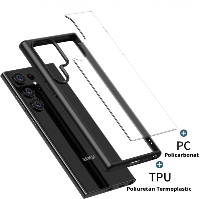 Husă pentru Samsung Galaxy S22 ULTRA, ultra slim, Antișoc, Negru [5]