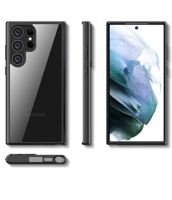 Husă pentru Samsung Galaxy S22 ULTRA, ultra slim, Antișoc, Negru [6]
