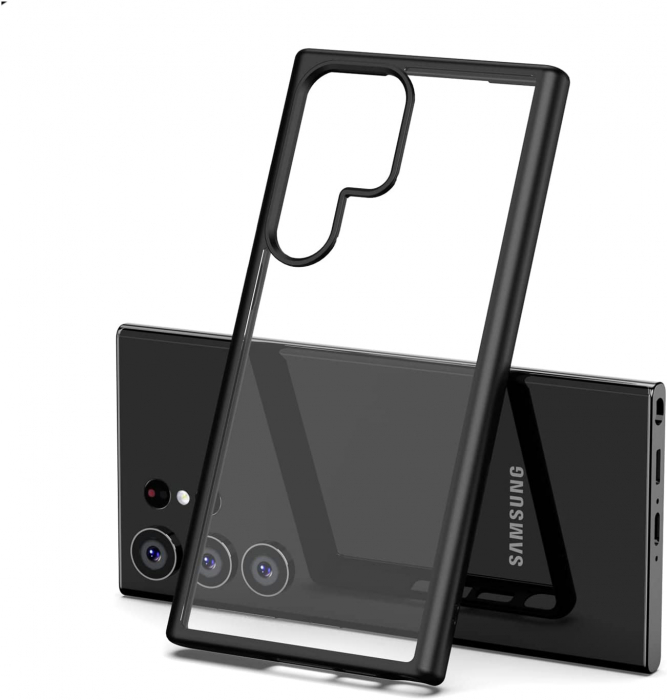 Husă pentru Samsung Galaxy S22 ULTRA, ultra slim, Antișoc, Negru [4]