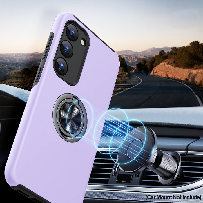 Husă pentru Samsung Galaxy S23 PLUS, inel multifuncțional 360°, Protecție Militară Antișoc, Purple [4]
