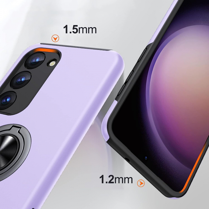 Husă pentru Samsung Galaxy S23 PLUS, inel multifuncțional 360°, Protecție Militară Antișoc, Purple [3]