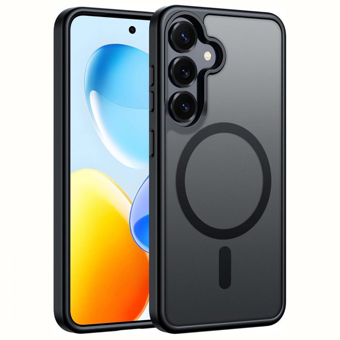Husă pentru Samsung Galaxy S24 PLUS, MagSafe, ultra slim, Antișoc, Negru [1]