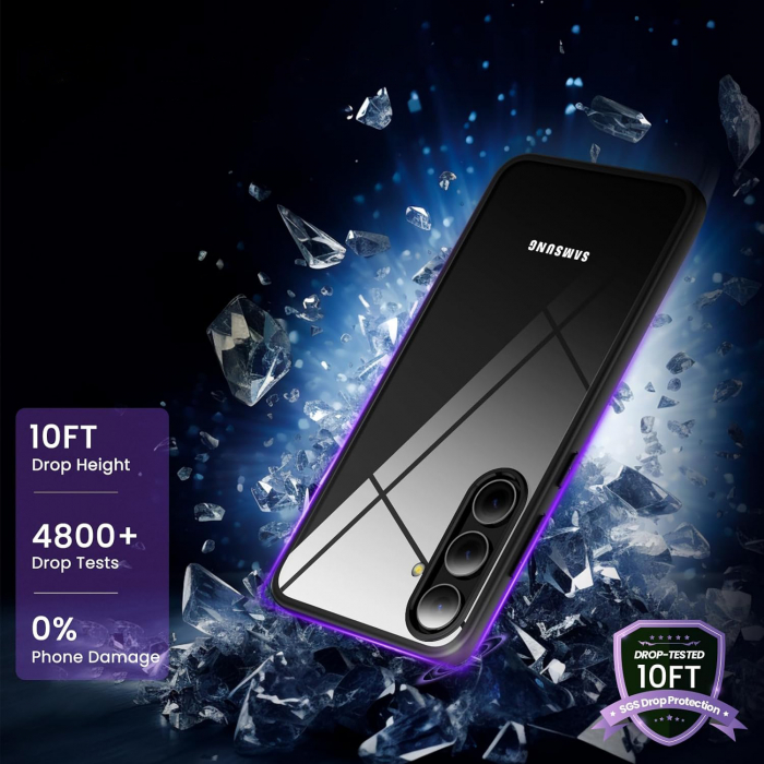 Husă pentru Samsung Galaxy S24 PLUS, ultra slim, Antișoc, Negru [3]