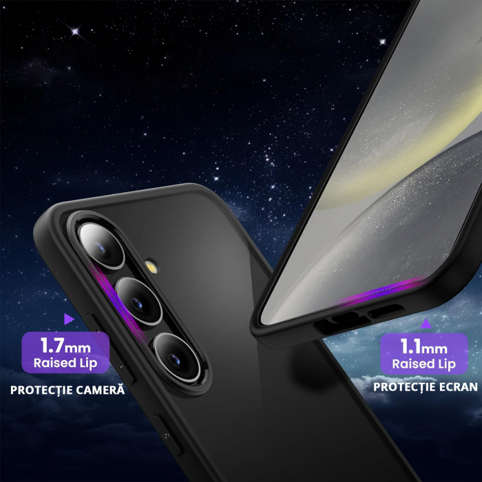 Husă pentru Samsung Galaxy S24 PLUS, ultra slim, Antișoc, Negru [4]