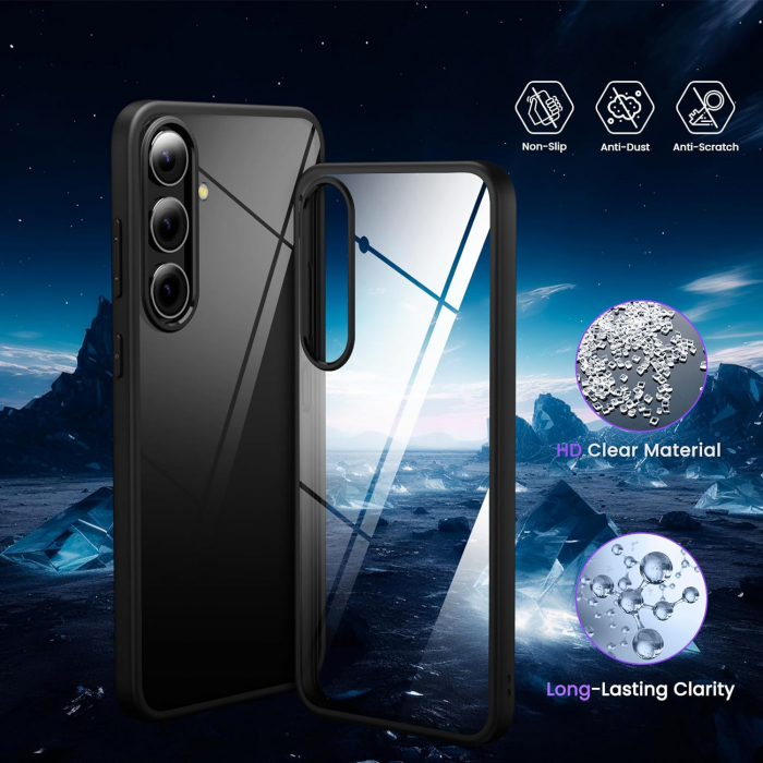 Husă pentru Samsung Galaxy S24 PLUS, ultra slim, Antișoc, Negru [5]