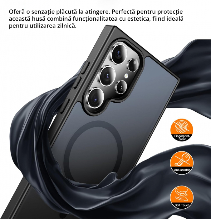 Husă pentru Samsung Galaxy S24 ULTRA, MagSafe, ultra slim, Antișoc, Negru [7]