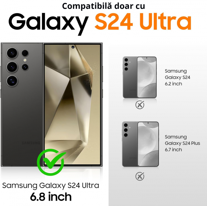 Husă pentru Samsung Galaxy S24 ULTRA, MagSafe, ultra slim, Antișoc, Negru [2]