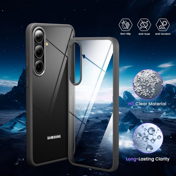 Husă pentru Samsung Galaxy S24, ultra slim, Antișoc, Gri [5]