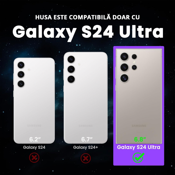 Husă pentru Samsung Galaxy S24 ULTRA, ultra slim, Antișoc, Negru [2]