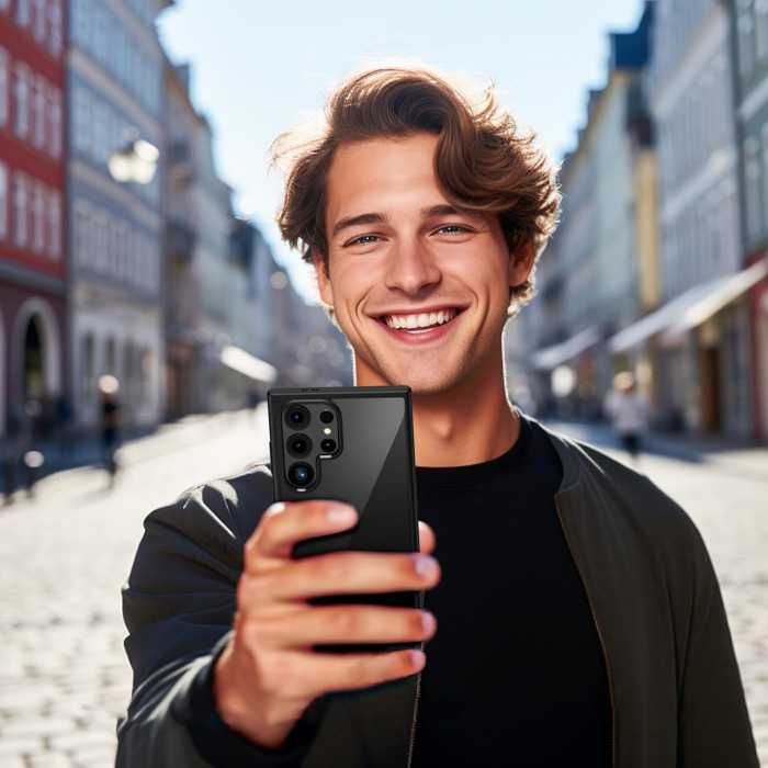 Husă pentru Samsung Galaxy S24 ULTRA, ultra slim, Antișoc, Negru [6]