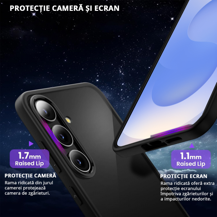 Husă pentru Samsung Galaxy S25 PLUS, ultra slim, Antișoc, Negru [3]