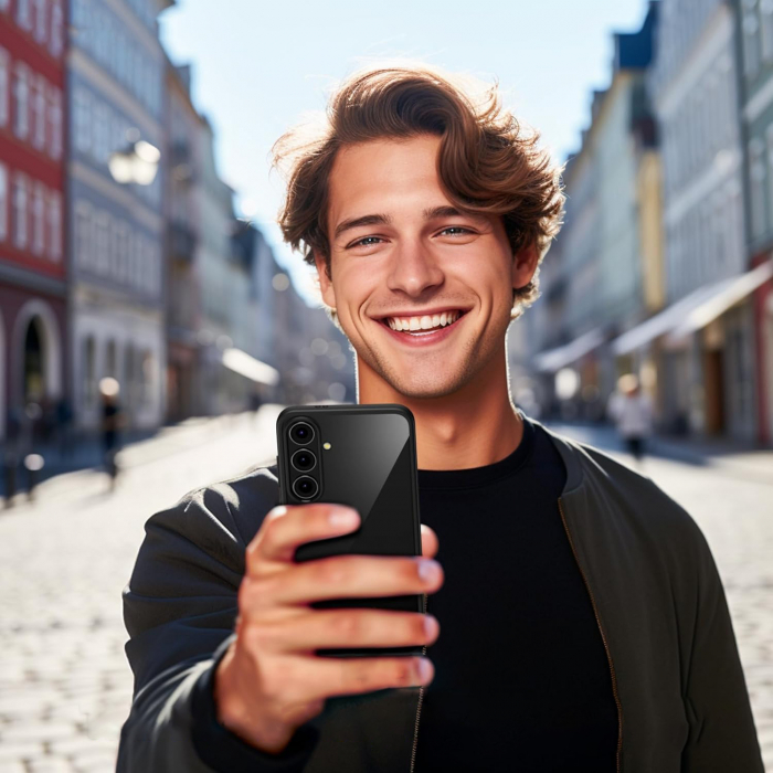 Husă pentru Samsung Galaxy S25 PLUS, ultra slim, Antișoc, Negru [6]