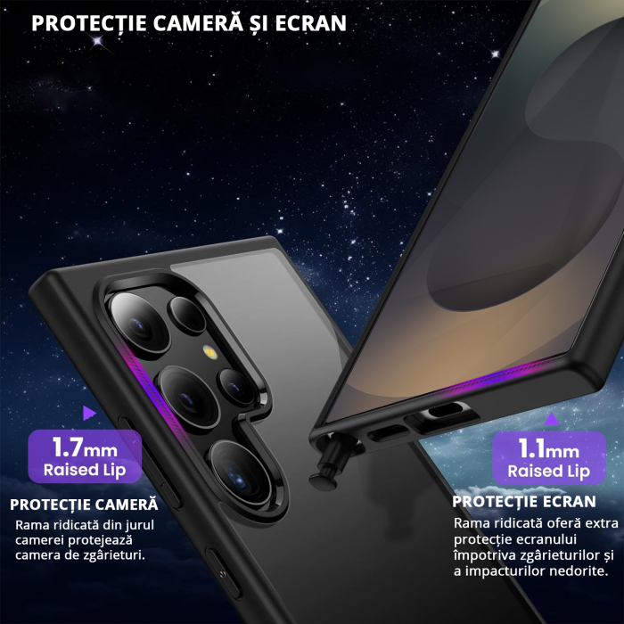 Husă pentru Samsung Galaxy S25 ULTRA, ultra slim, Antișoc, Negru [3]