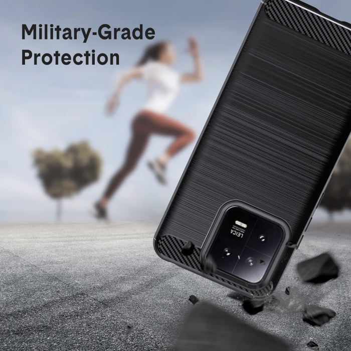 Husă pentru Xiaomi 13 PRO, Slim Armor Carbon TPU, Antișoc, Negru [3]