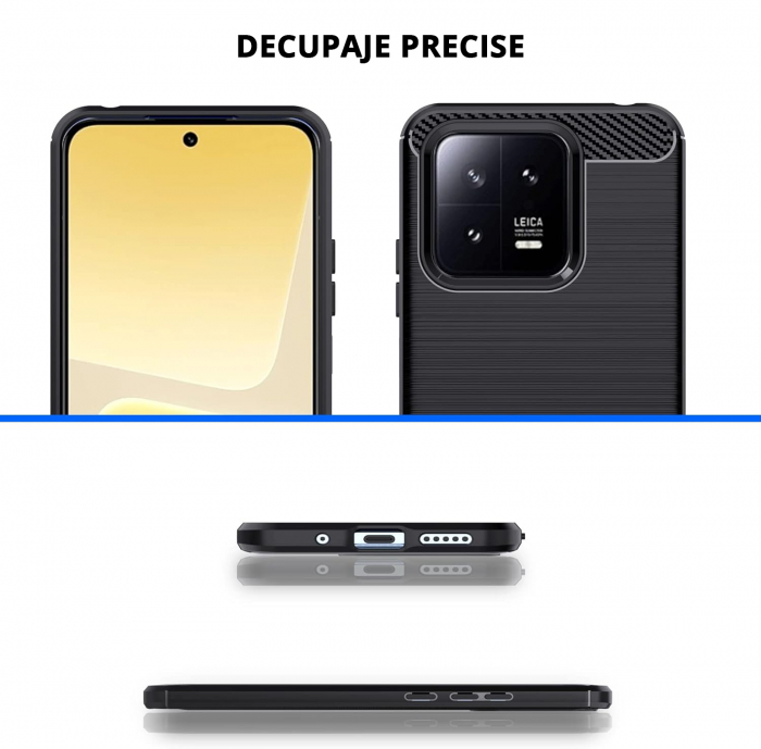 Husă pentru Xiaomi 13 PRO, Slim Armor Carbon TPU, Antișoc, Negru [6]