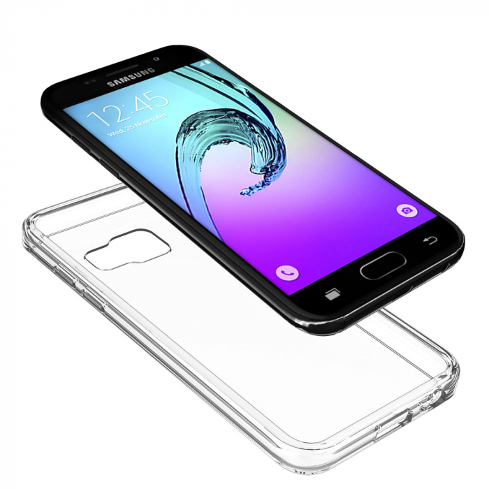 Husa Samsung Galaxy A5 2017, Hybrid Antisoc, carcasa spate PC cu cadru, Transparent [4]