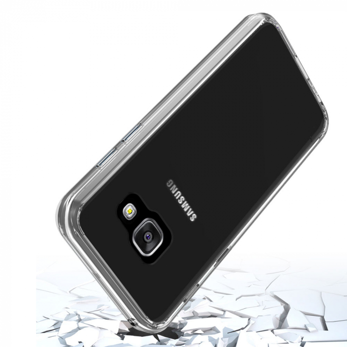 Husa Samsung Galaxy A5 2017, Hybrid Antisoc, carcasa spate PC cu cadru, Transparent [3]