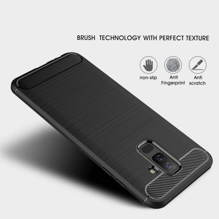 Husa Samsung Galaxy A6 (2018), Slim Armor Carbon, carcasa spate Antisoc, Negru [4]