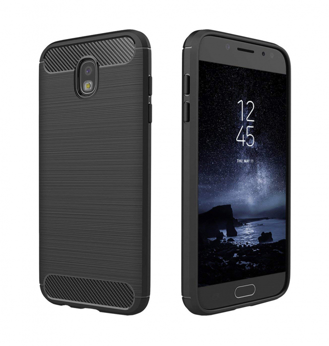Husa Samsung Galaxy J7 2017, Slim Armor Carbon, carcasa spate Antisoc, Negru [6]