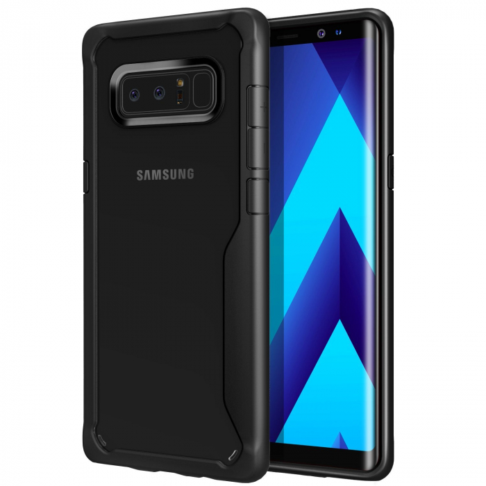 Husa Samsung Galaxy Note 8, Hybrid Antisoc, carcasa spate, slim, hardcase, Negru [5]