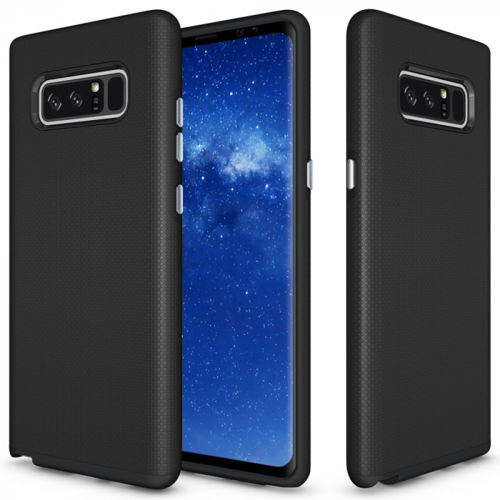 Husa Samsung Galaxy Note 8, Hybrid Slim, carcasa spate Antisoc, Negru [3]