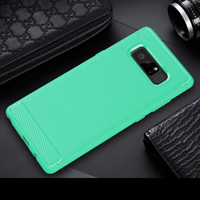 Husa Samsung Galaxy Note 8, Slim Armor Carbon, carcasa spate Antisoc, Verde [2]