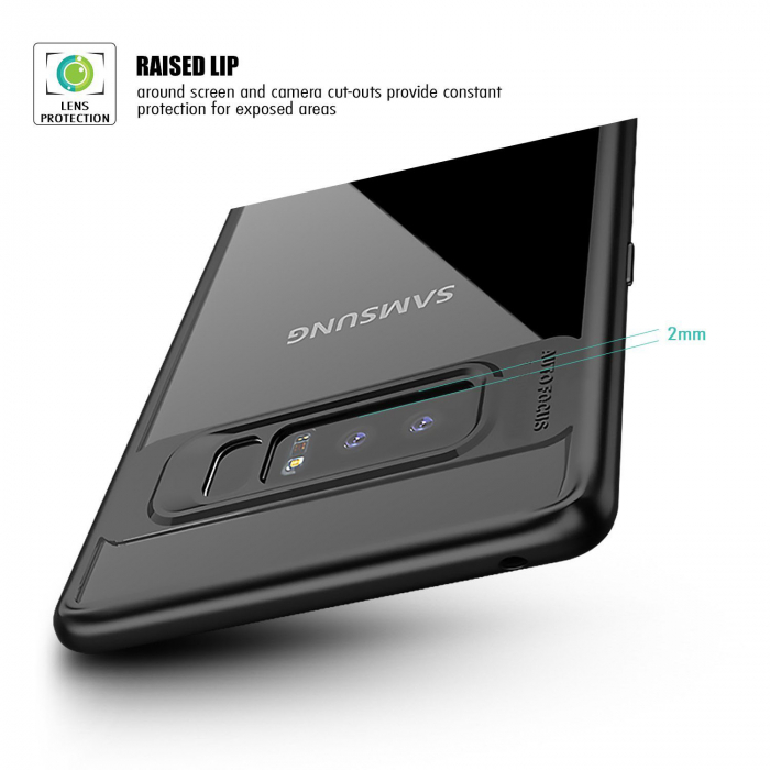 Husa Samsung Galaxy Note 8, ultraslim, carcasa spate, hardcase, Negru [3]