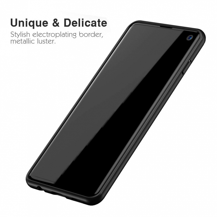 Husa Samsung Galaxy S10, carcasa spate Hybrid ultra slim, Antisoc, hardcase, Negru [3]