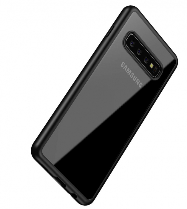 Husa Samsung Galaxy S10, carcasa spate Hybrid ultra slim, Antisoc, hardcase, Negru [7]