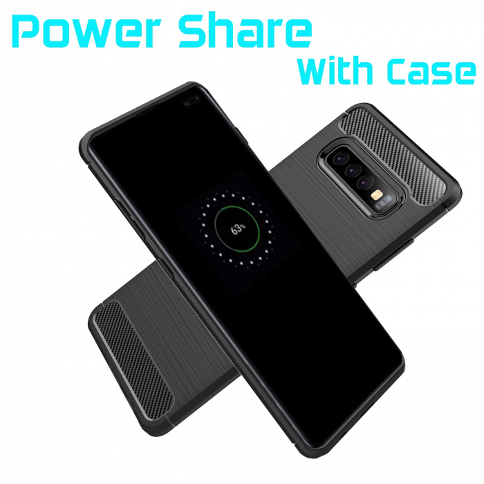 Husa Samsung Galaxy S10 PLUS, Slim Armor Carbon, carcasa spate Antisoc, Negru [3]
