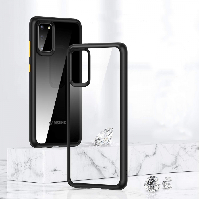 Husa Samsung Galaxy S20, MobileSmart , Hybrid ultra slim, carcasa spate Antisoc, hardcase, Negru [6]