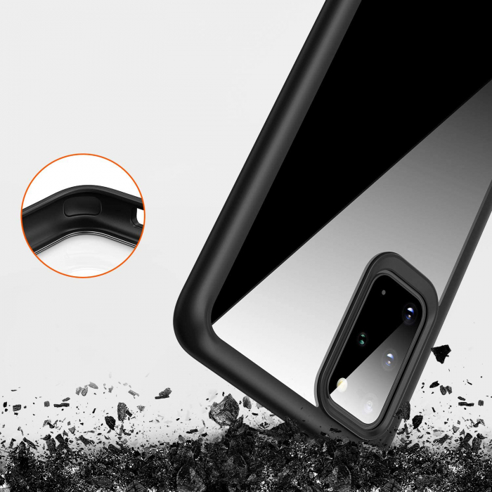 Husa Samsung Galaxy S20 PLUS, MobileSmart , Hybrid ultra slim, carcasa spate Antisoc, hardcase, Negru [5]