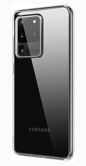 Husa Samsung Galaxy S20 ULTRA, Hybrid Antisoc, carcasa spate PC cu cadru, Transparent [1]