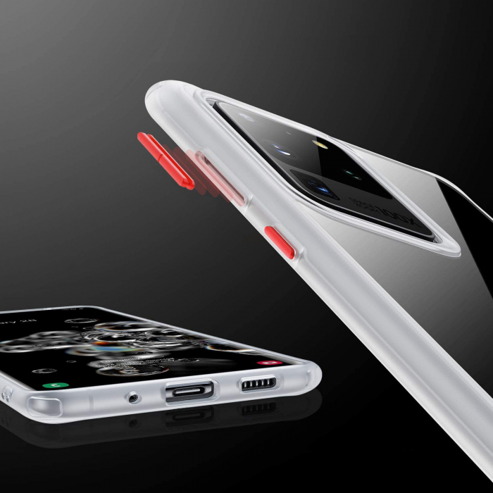 Husa Samsung Galaxy S20 ULTRA, MobileSmart , Hybrid ultra slim, carcasa spate Antisoc, hardcase, Alb [2]