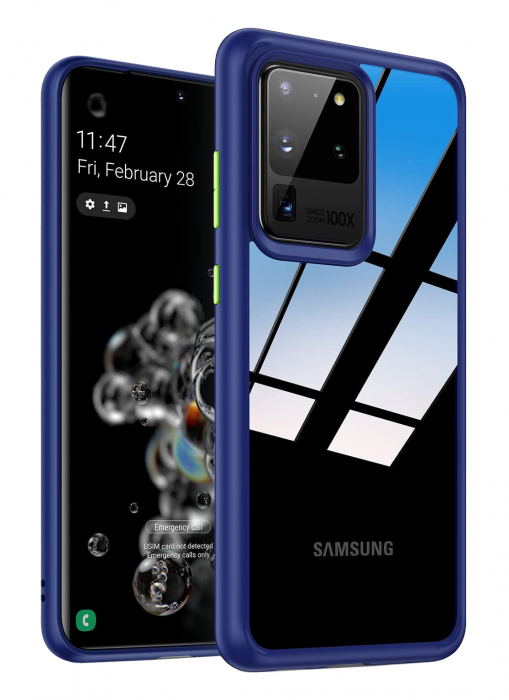 Husa Samsung Galaxy S20 ULTRA, MobileSmart , Hybrid ultra slim, carcasa spate Antisoc, hardcase, Blue [1]