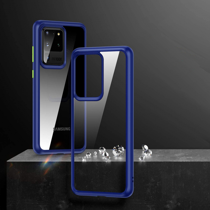 Husa Samsung Galaxy S20 ULTRA, MobileSmart , Hybrid ultra slim, carcasa spate Antisoc, hardcase, Blue [6]