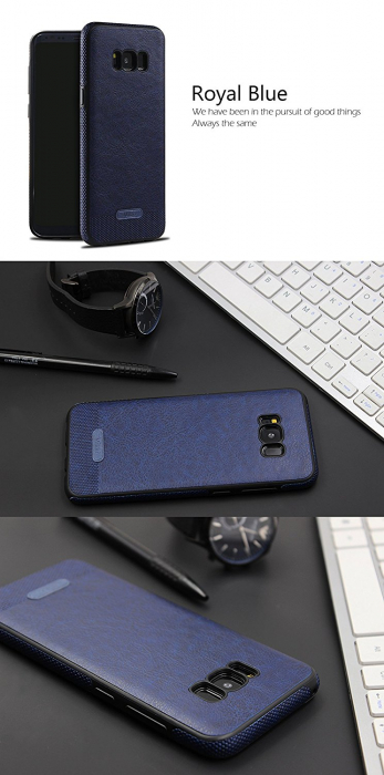 Husa Samsung Galaxy S8, Leather, Dark Blue [2]