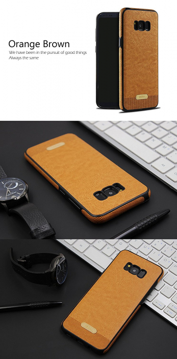 Husa Samsung Galaxy S8, Leather, Maro [4]