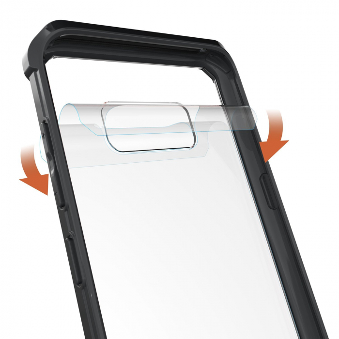 Husa Samsung Galaxy S8 PLUS, Hybrid Antisoc, carcasa spate PC transparenta cu cadru, Negru [3]