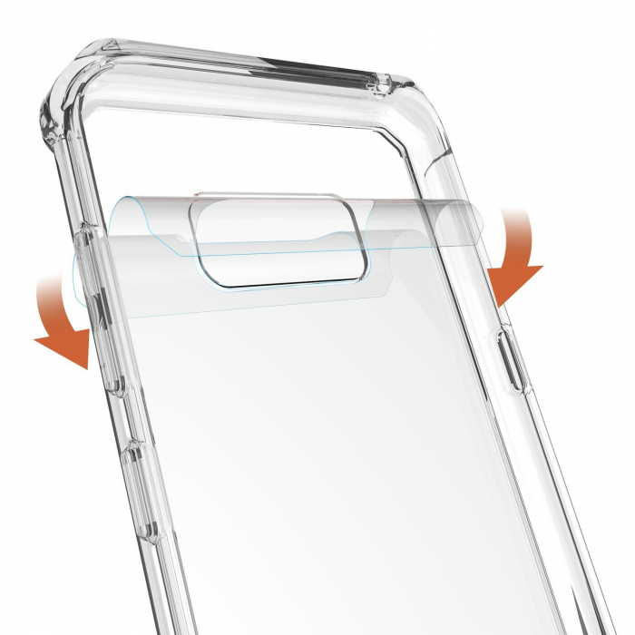 Husa Samsung Galaxy S8, Hybrid Antisoc, carcasa spate PC transparenta cu cadru, MobileSmart©, Transparent [4]