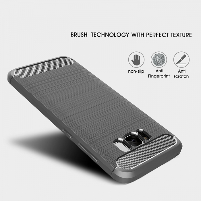 Husa Samsung Galaxy S8 PLUS, Slim Armor Carbon, carcasa spate Antisoc, Gri [4]