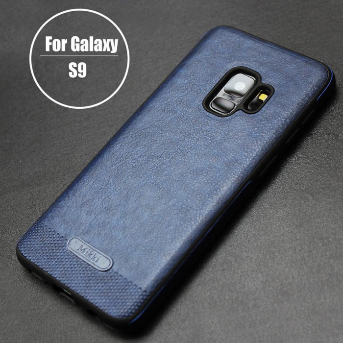 Husa Samsung Galaxy S9, Leather, Dark Blue [2]