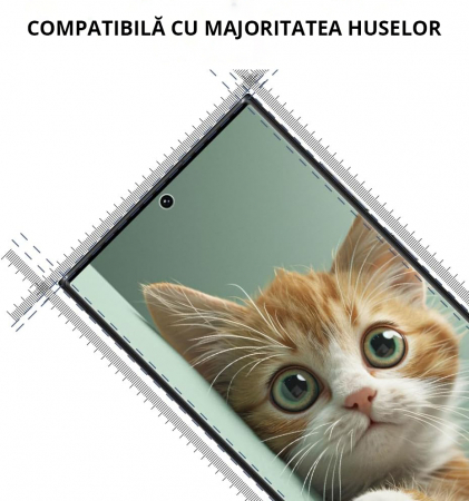 Folie de protecție Mobilesmart pentru Samsung Galaxy S23 ULTRA, sticlă securizată Full Glue [7]