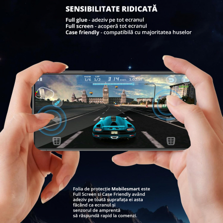 Folie de protecție Mobilesmart pentru Samsung Galaxy S24 ULTRA, sticlă securizată Full Glue [3]