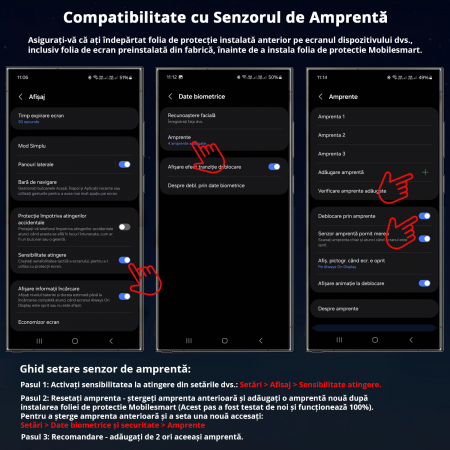 Folie de protecție Mobilesmart pentru Samsung Galaxy S23 PLUS, sticlă securizată Privacy, Full Glue [5]
