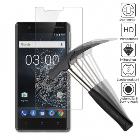 Folie protectie sticla securizata Nokia 3, protectie ecran, fata, 0.2mm [1]