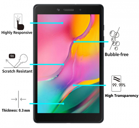 Folie protectie sticla securizata Samsung Galaxy Tab A (2019) 8'', protectie ecran, fata [4]