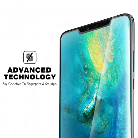 Folie sticla Huawei Mate 20 Pro, protectie ecran, fata, total transparenta, 5D, acopera tot ecranul, 0.2mm [6]