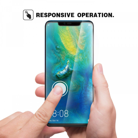 Folie sticla Huawei Mate 20 Pro, protectie ecran, fata, total transparenta, 5D, acopera tot ecranul, 0.2mm [5]